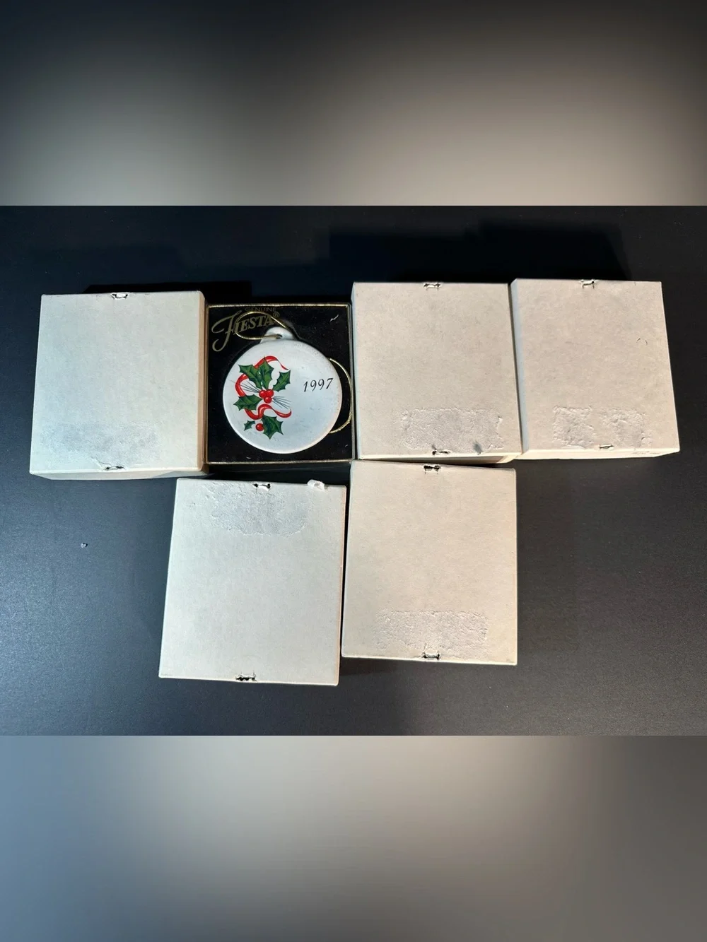 Fiesta Ware Year Ornaments Set Of 6‎ Various Years And Patterns Homer Laughlin